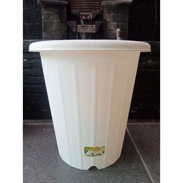 Pot Tanaman Tinggi Yogap 30 Dan Tatakan/Pot Bunga Tanaman Tinggi Yogap 30