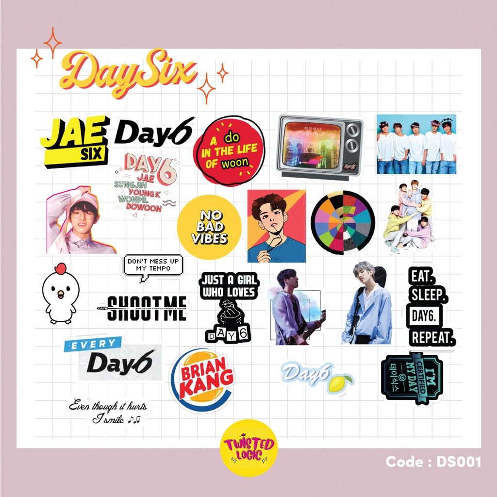 Aesthetic Sticker Tumblr Kpop Day6 Shopee Indonesia