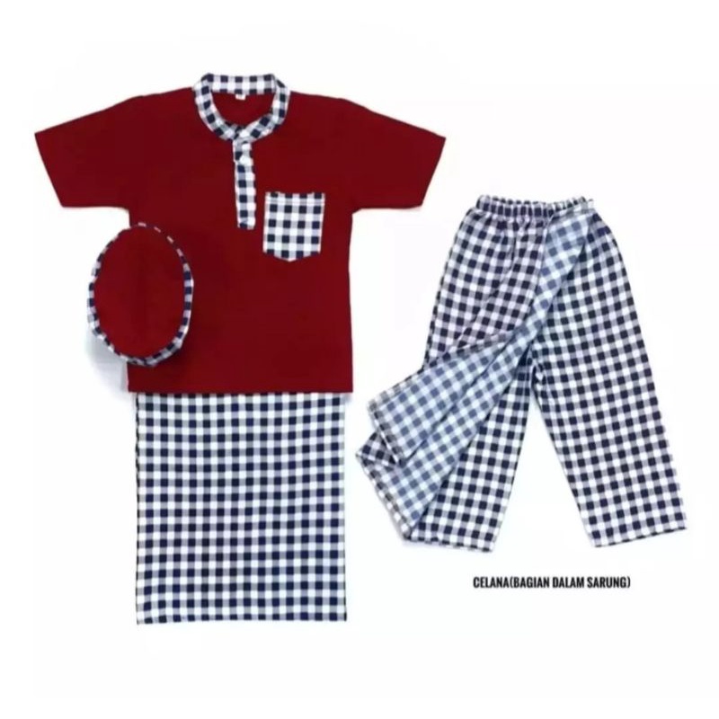 Baju koko anak / baju koko sarung anak / baju koko / baju set koko sarung / pakaian muslim