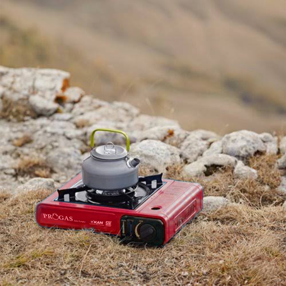 Kompor Portable 2 in 1 Progass Camping Outdoor Bisa Gas Butane / LPG SNI