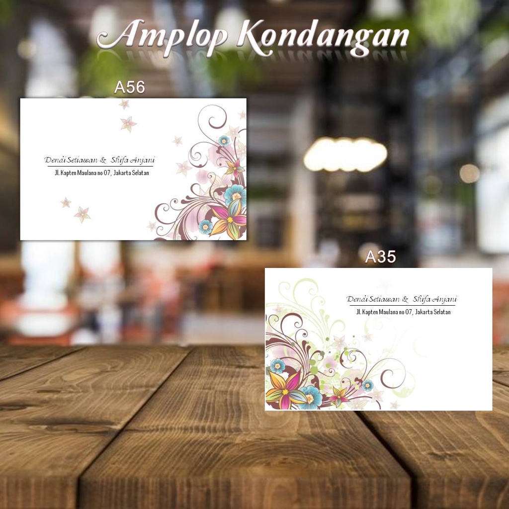 

isi 50 Pcs Kode A56, A35, A99 - Amplop Kondangan / Amplop Desain / Amplop Nama