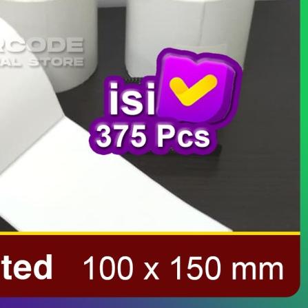 

❈ KERTAS LABEL PRINTER BARE 100 X 150 MM (1 LINE ) SEMICOATED isi 375 ✾