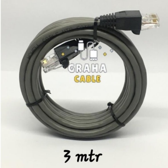 Kabel LAN Cat 5e + Pin RJ45 3Meter