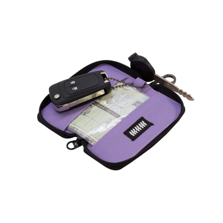 Dompet STNK - Dompet STNK Mobil - Dompet kunci STNK - Dompet Kunci keyless mobil - Gantungan motor - Gantungan kunci mobil - Gantungan kunci STNK 2 slot - Gradasi ungu - DS56