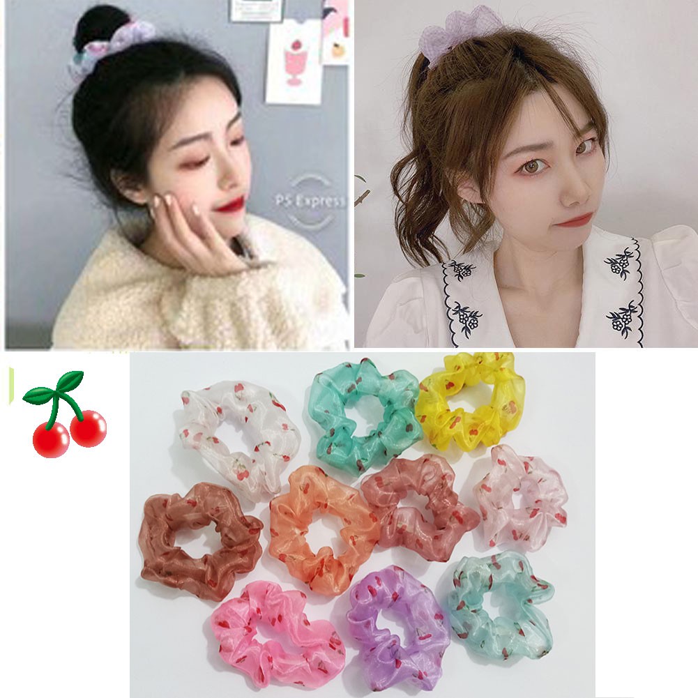 Ikat Rambut scrunchie motif candy colours ala korea style