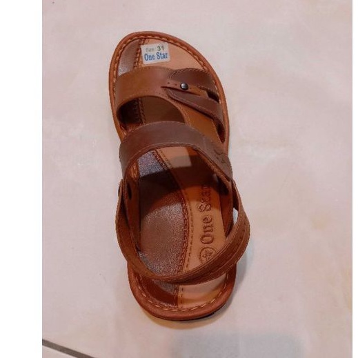 Sandal Kulit Anak Laki-laki Model Sandal Tali Belakang