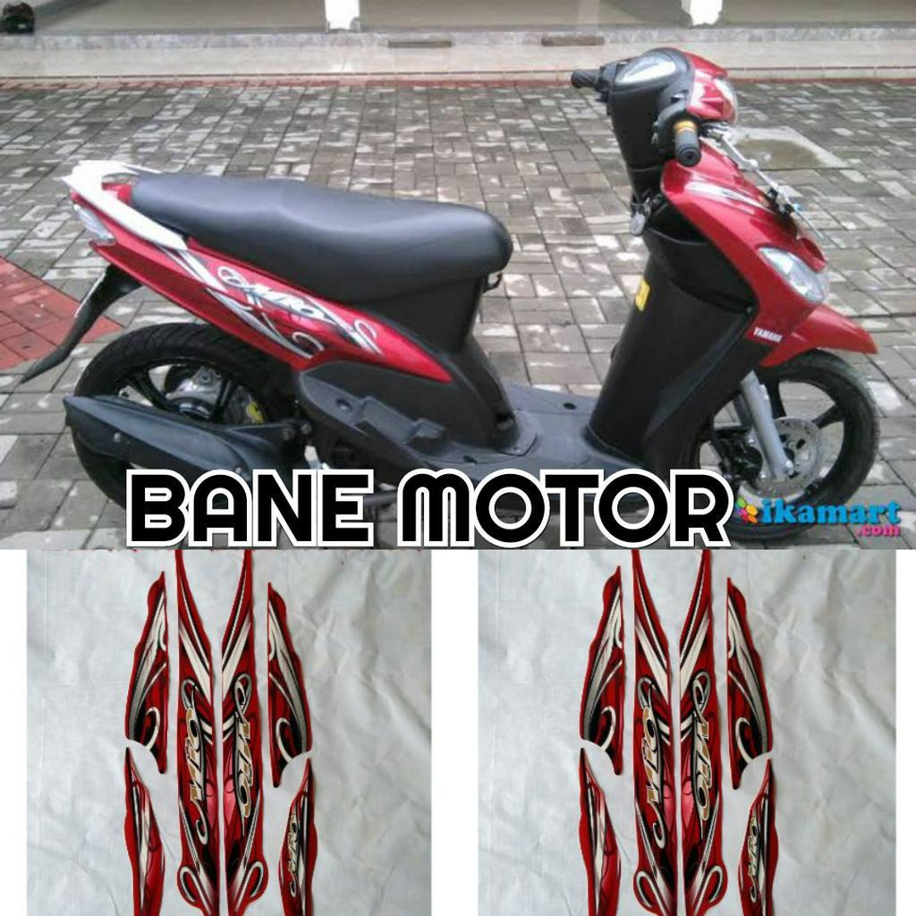 PROMO.. striping Mio smile 2010 merah - stiker body motor Mio smile merah