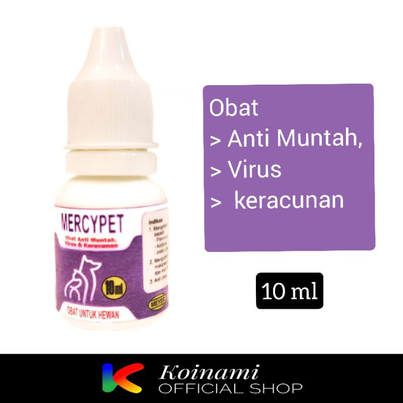 MERCYPET OBAT ANTI MUNTAH VIRUS KERACUNAN UNTUK KUCING ANJING / PARVO / DISTEMPER / MEYER / BTM