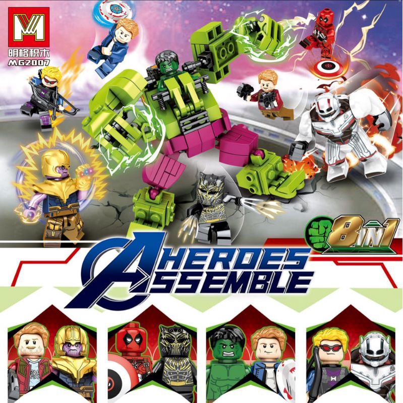Brick Super Hero Superhero Avenger SY 1046 SY1046 Civil Infinity War Ironman Spiderman Thanos (8Box)