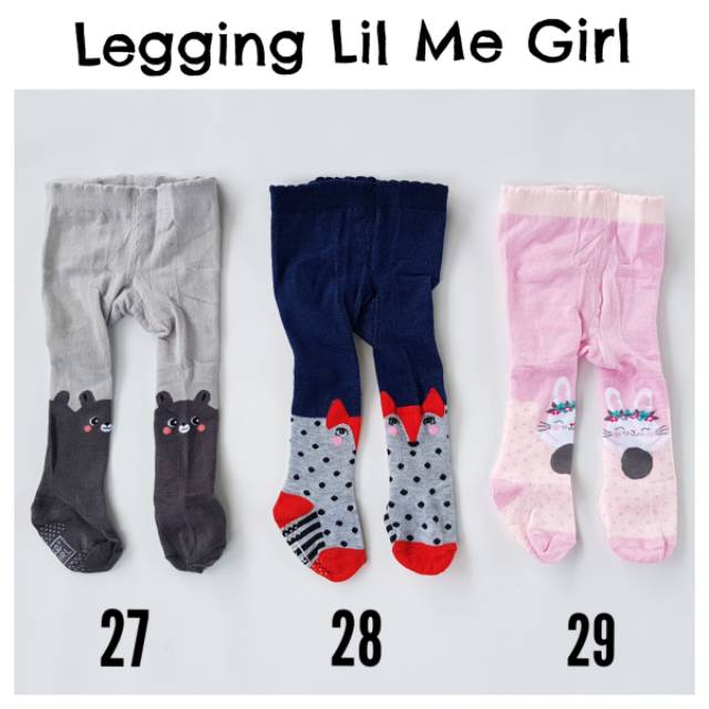 Legging Bayi Motif Tutup Kaki Celana Baby Girl Leging Lejing Stocking Lil Me 0 6 12 Bulan