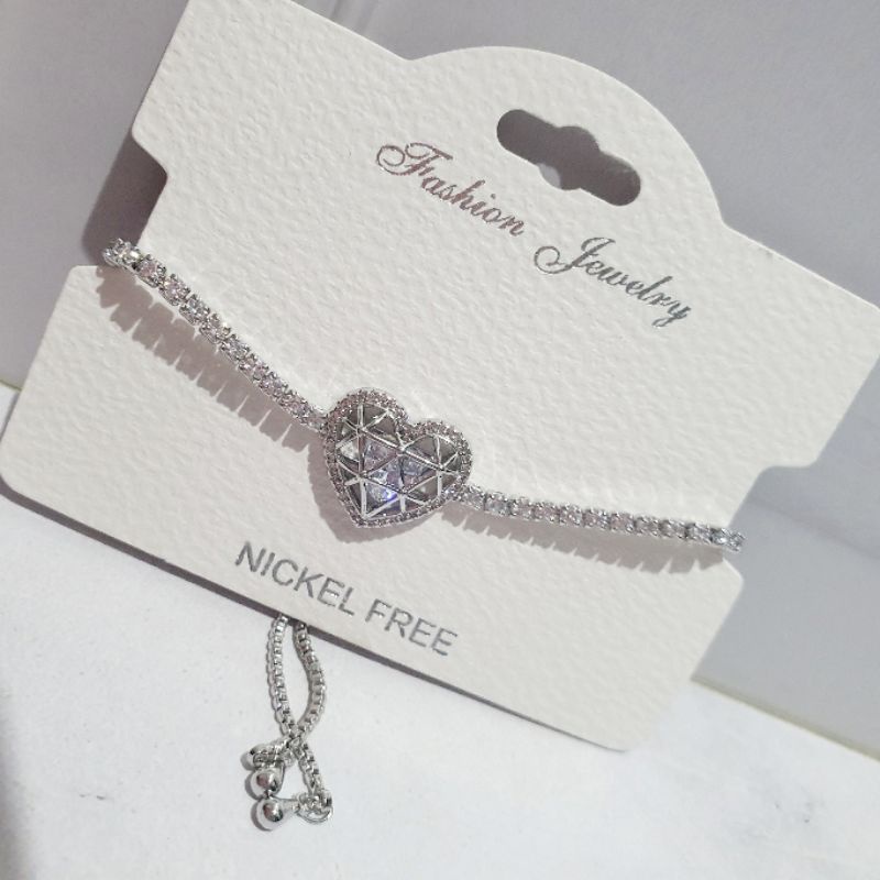 Gelang Silver925 Perak Model Serut Gelang Starling silver Mata Kilau Zircon Anti Karat Anti Alergi Premium Quality G882