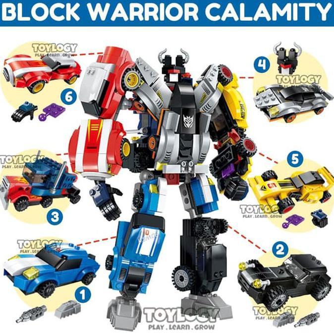 PAKET Block Qman Creative Master Warrior Calamity Robot Lego 6in1 1409