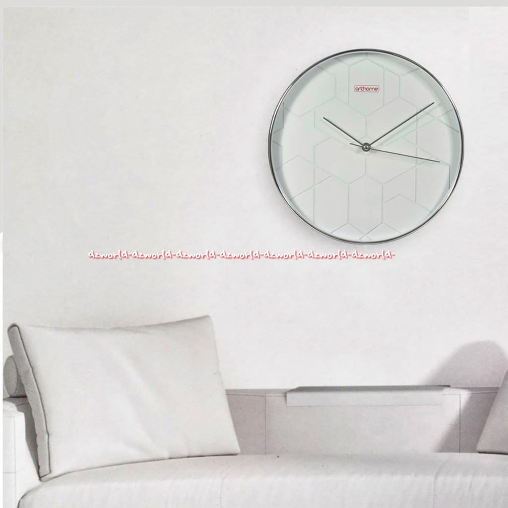 Arthome Wall Clock White 30cm Jam Dinding Bulat Putih Art home Minimalis