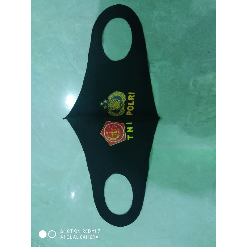 Masker scuba TNI-POLRI sablon printable