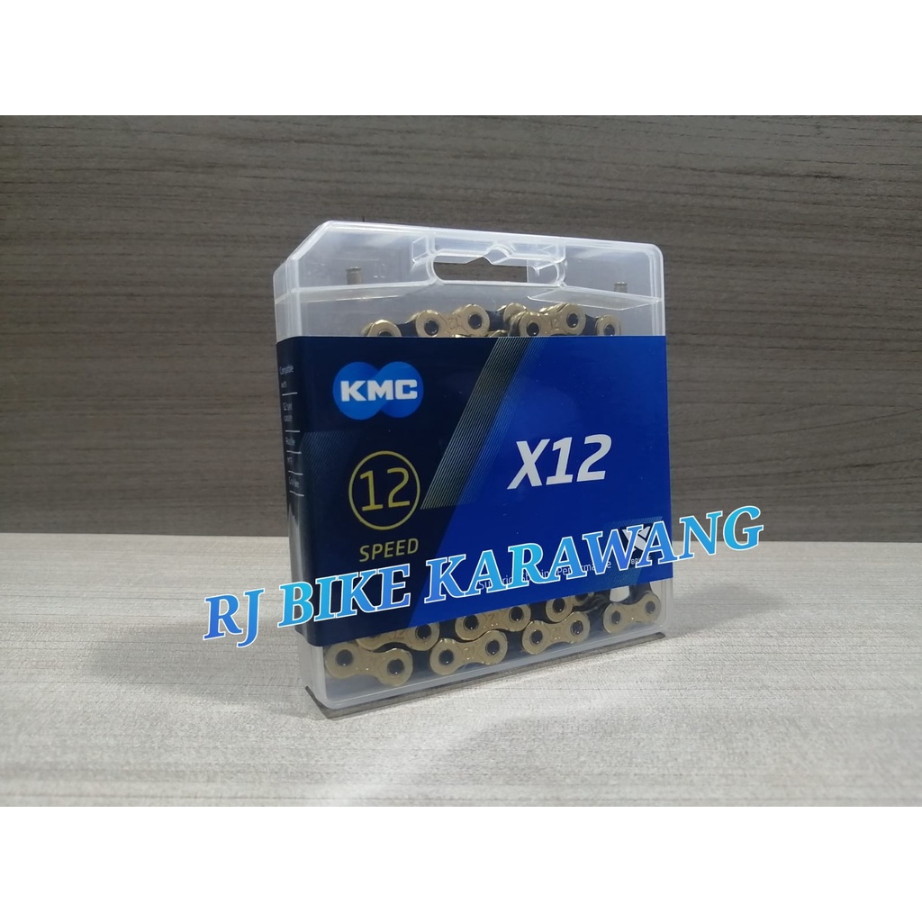 Rantai Chain Kmc Gold 12 speed x12 Jet Black Cl552