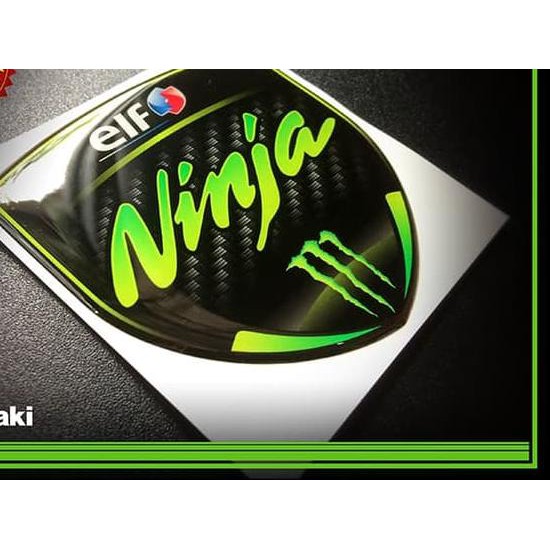  Stiker  Sticker Emblem Kawasaki  Ninja Resin Timbul Shopee 