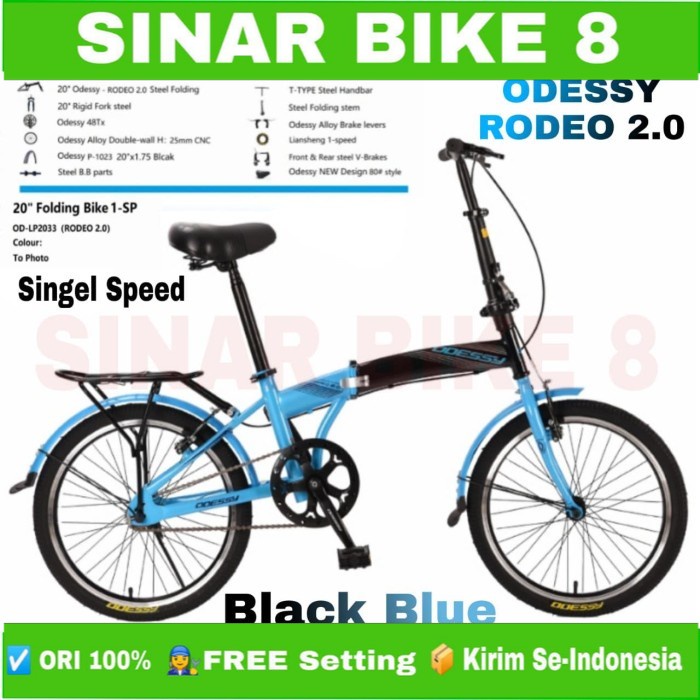 Sepeda Lipat Ukuran 20 Inch ODESSY RODEO 2.0 LP 20 33 Boncengan Single Speed