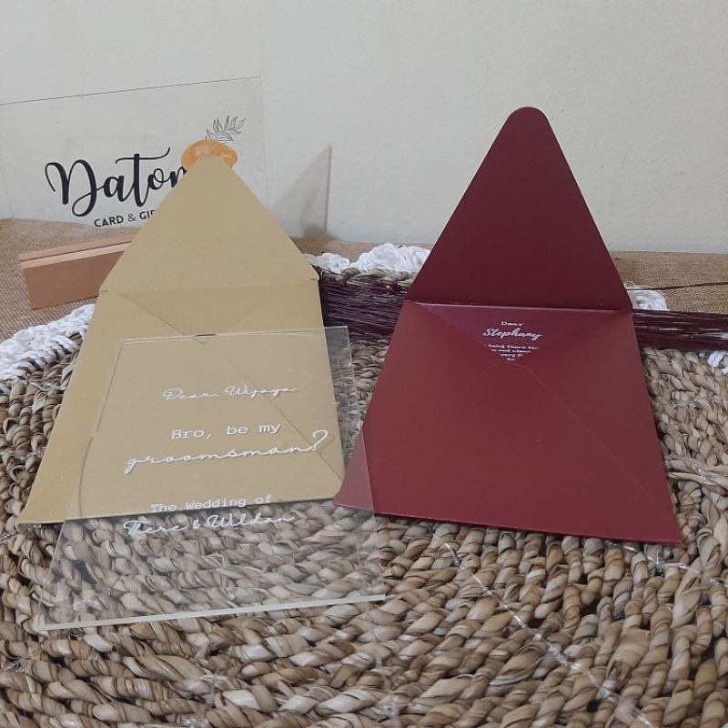 Bridesmaid Card / bridesmaid card akrilik/ Datone