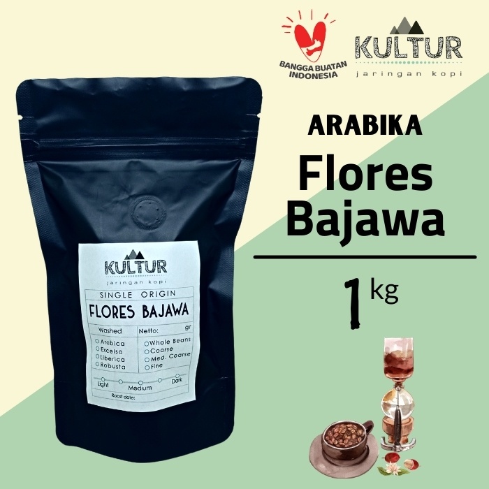 

COFFEE BEAN BIJI KOPI ARABIKA FLORES BAJAWA 1 KG