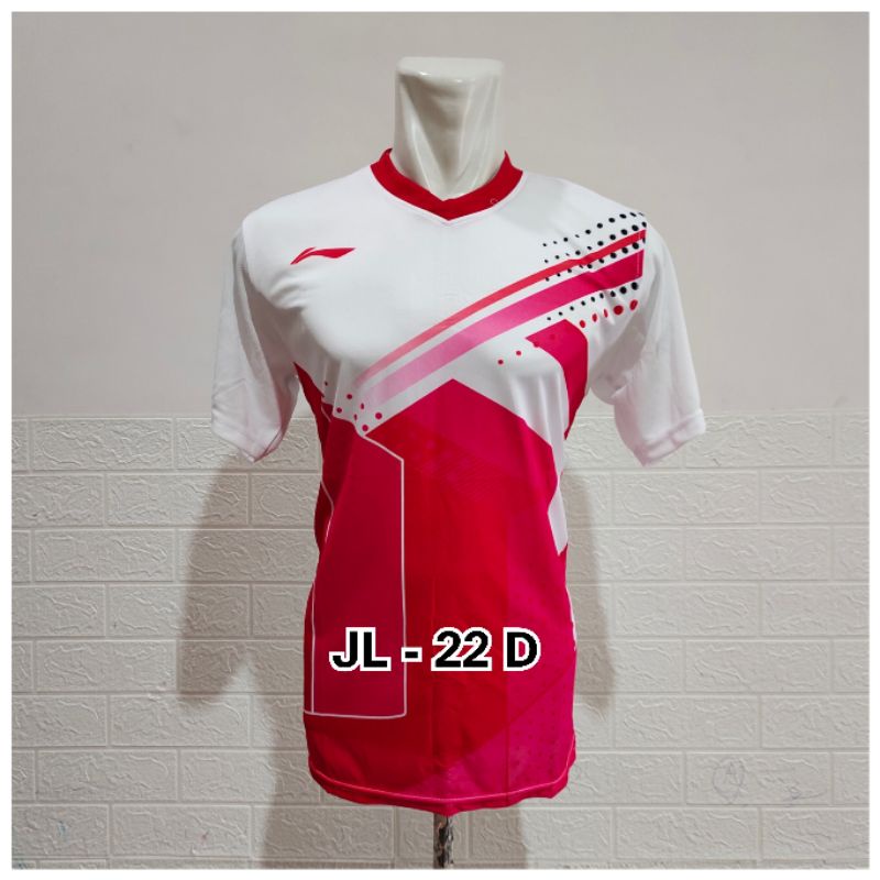 Jersey badminton Indonesia atasan olahraga bulutangkis li Ning unisex pria wanita