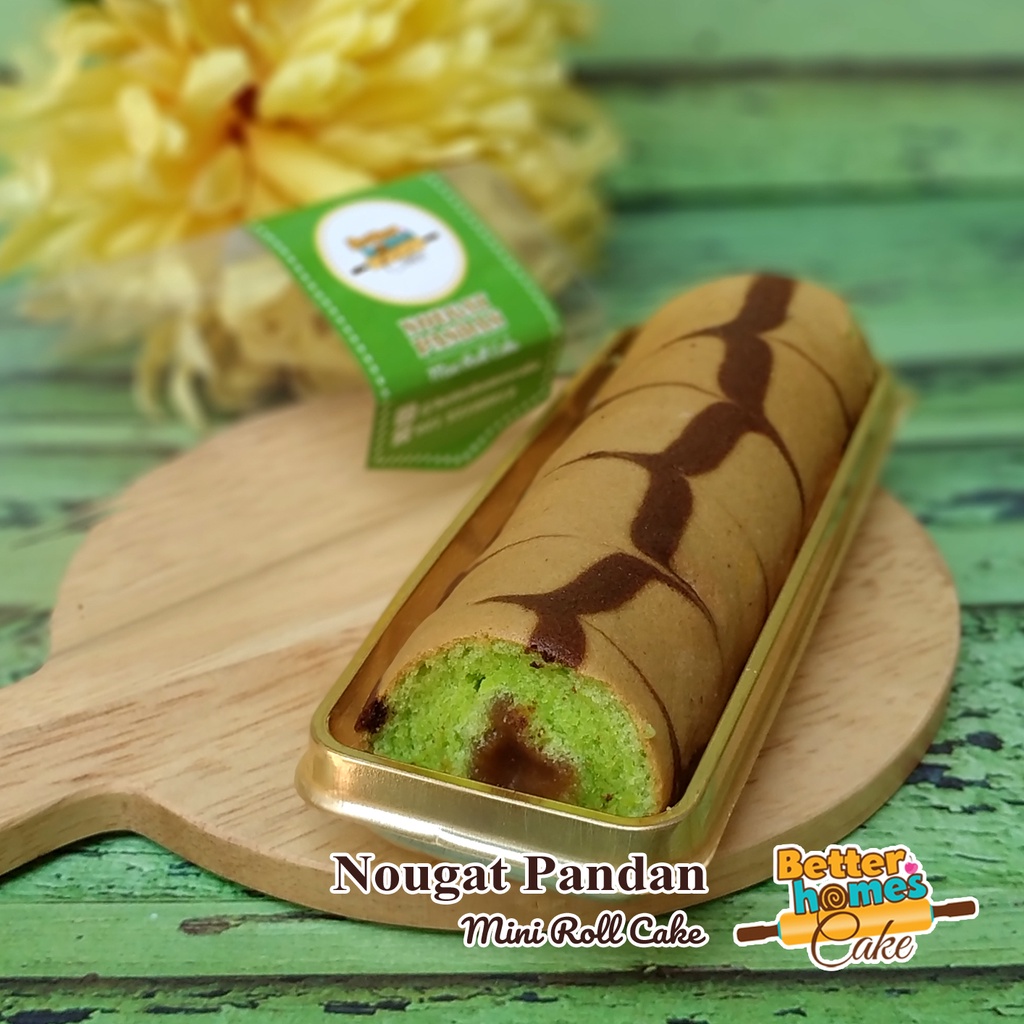 

Nougat Pandan Mini Roll Cake / Bolu Gulung Mini