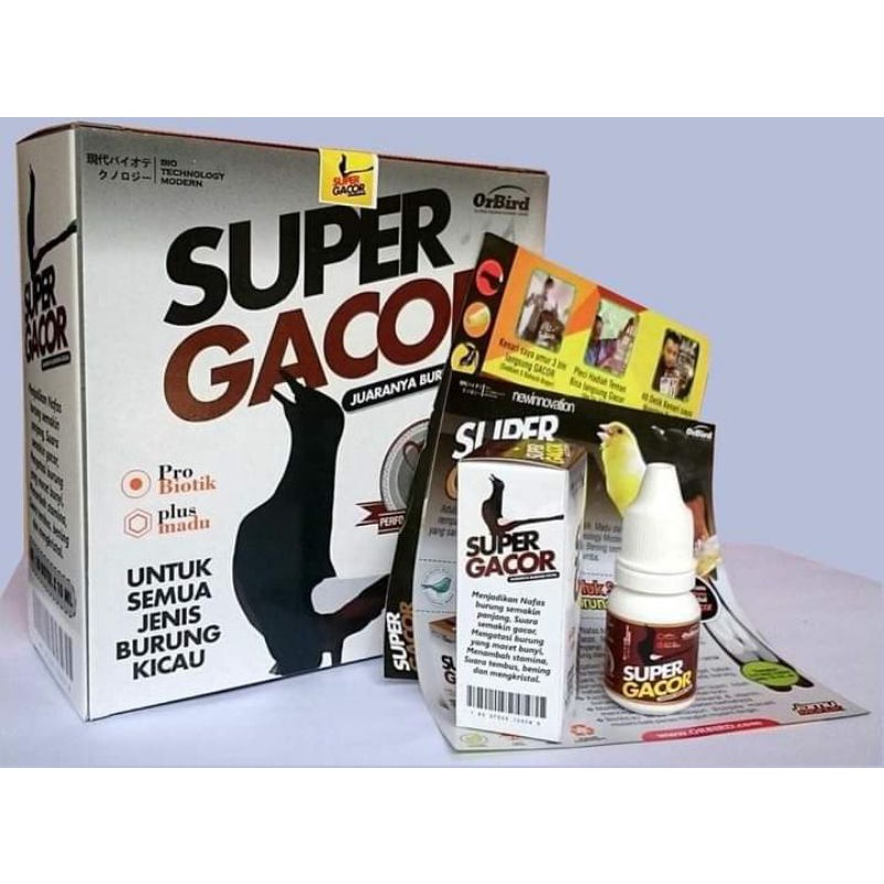 SUPER GACOR PROBIOTIK PLUS MADU ORIGINAL PENGGACOR BURUNG MURAI CENDET CUCAK IJO PLECI DLL VITAMIN B