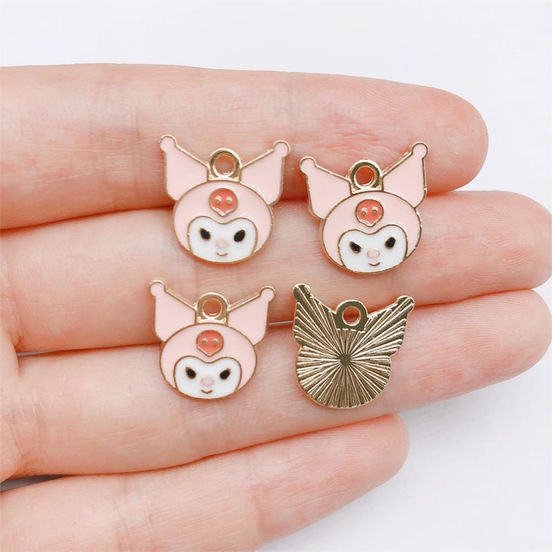 4pcs Liontin Enamel Charms Bahan Alloy Handmade Untuk Membuat Perhiasan