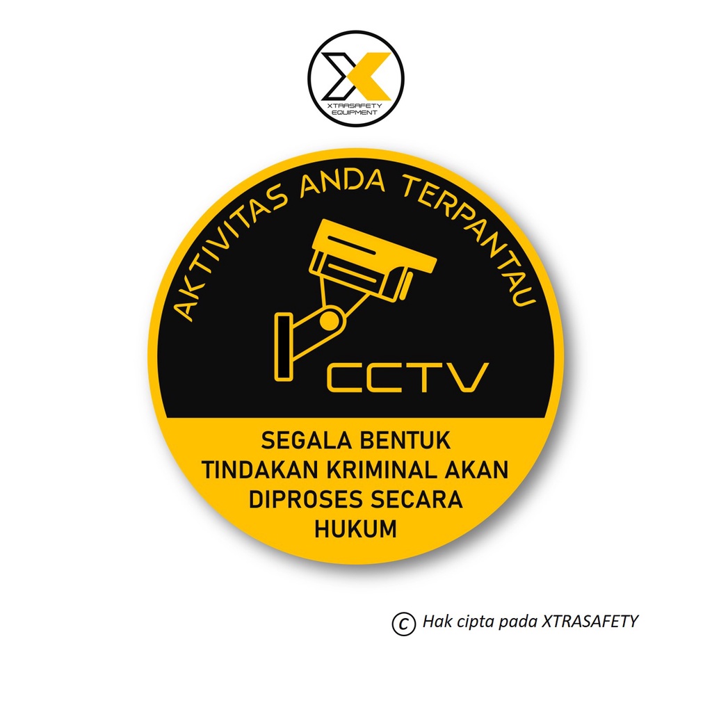 Jual Stiker Cctv Stiker Dalam Pengawasan Cctv Stiker Peringatan