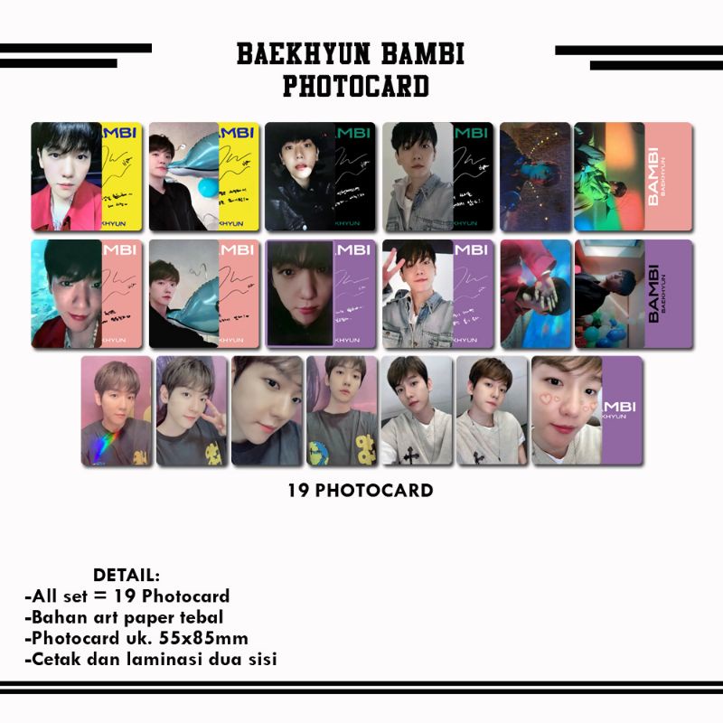 BAEKHYUN BAMBI PHOTOCARD