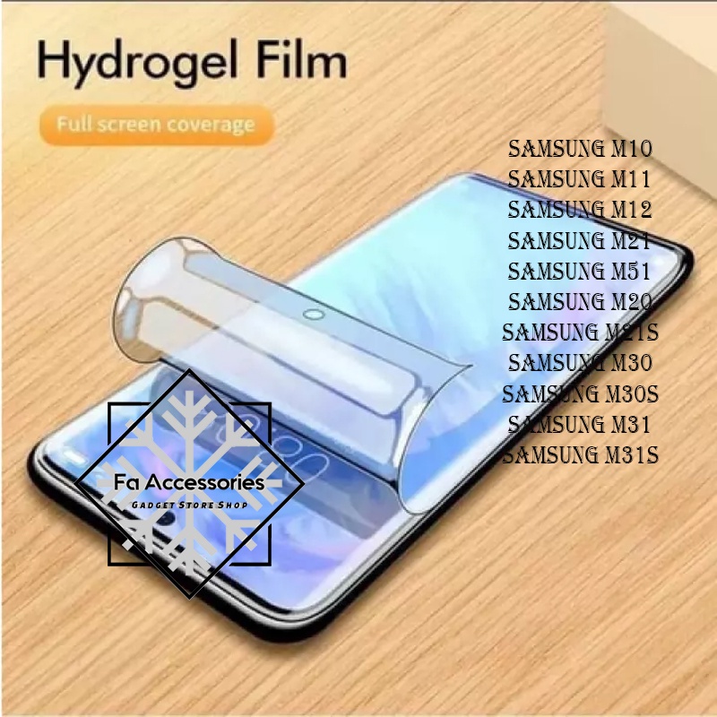 FA ANTI GORES JELLY HYDROGEL SAMSUNG GALAXY M10 M11 M12 M13 M14 M21 M22 M51 M52 M53 5G M20 M21S M30 M30S M31 m31s  FULL