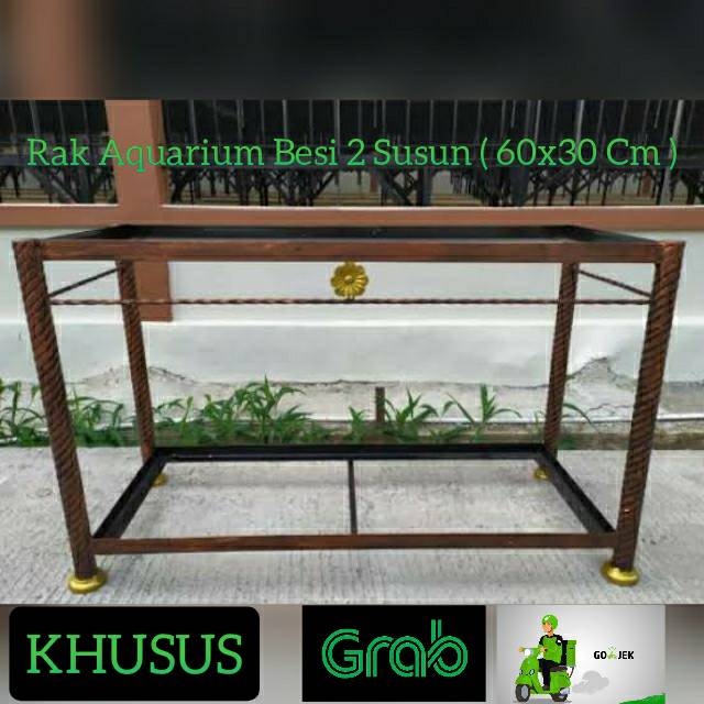 Rak Aquarium Besi 2 Susun ( 60x30 Cm )