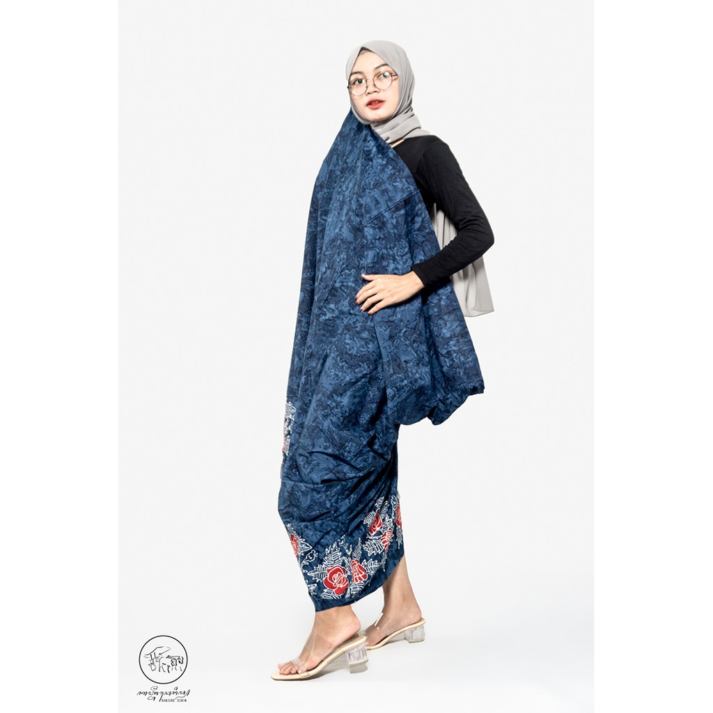 SARUNG KANJENG| SARUNG BATIK WANITA SEMI TULIS MOTIF GLORY ROSE TIE DYE