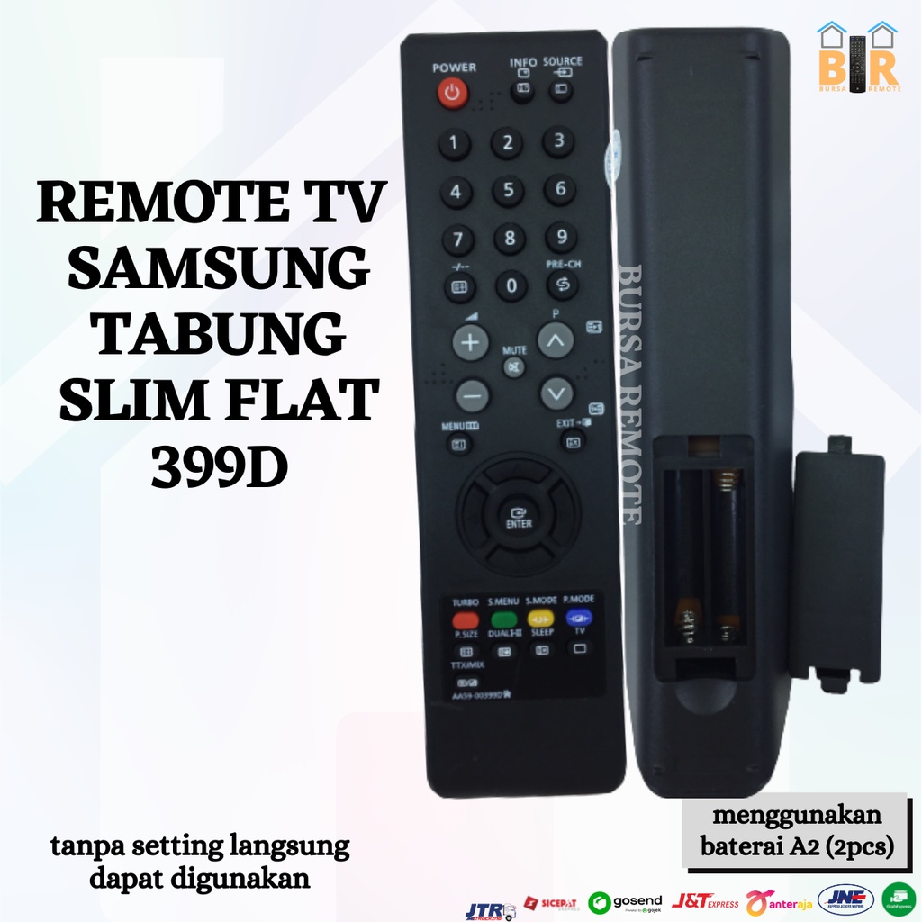 Remot Remote Samsung TV Tabung Slim Flat Type 399D Ecer dan Grosir