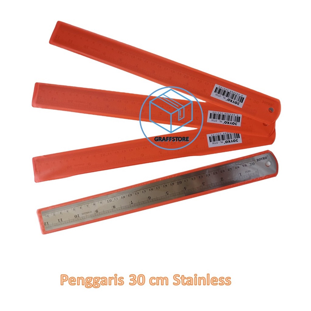 

Penggaris Besi Joyko RL-ST30 30 cm Stainless steel ruler Original