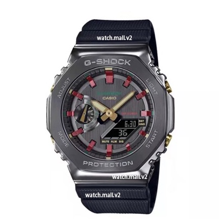 Jam Tangan Casio Metal Octagon Tahan Air Shockproof Olahraga Jam Tangan Fashion Pria dan Wanita Jam Tangan Gshock GM-S2100 Series