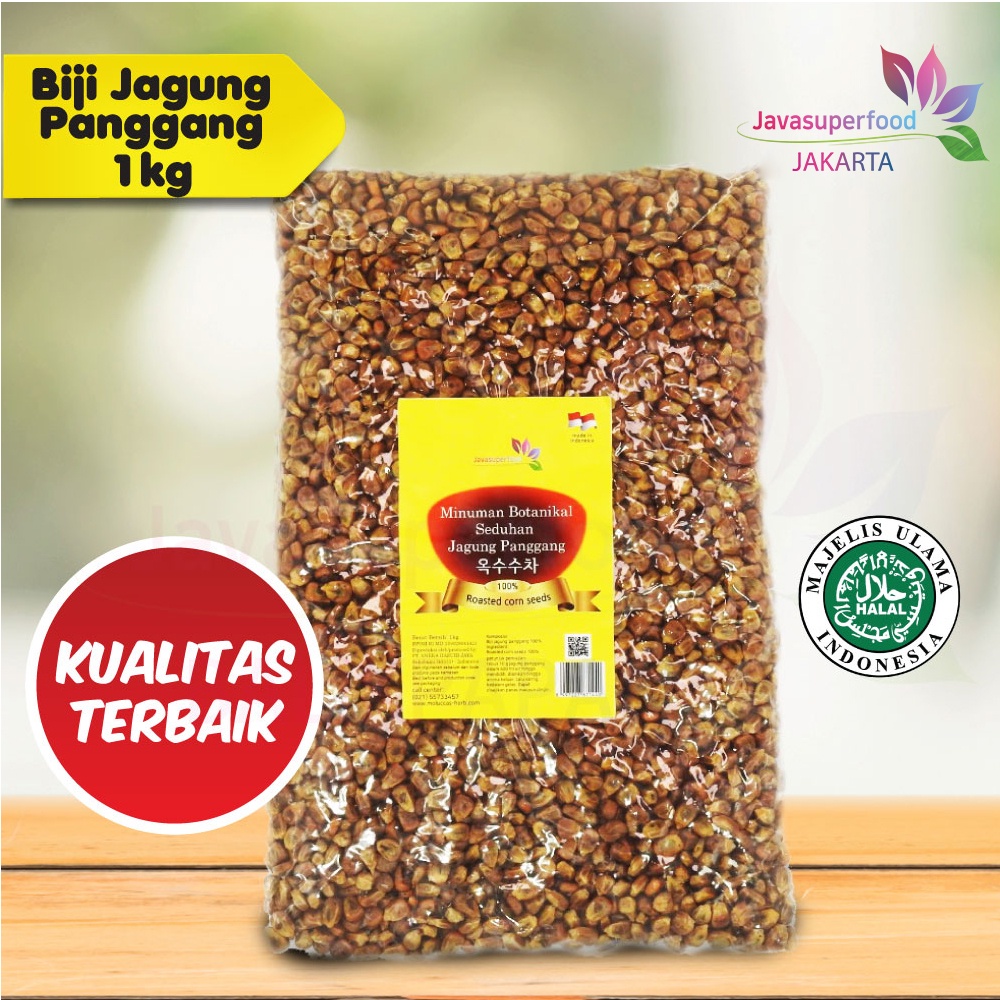 Teh Biji Jagung Panggang Utuh 1kg Lokal / Roasted Corn Seeds 1Kg