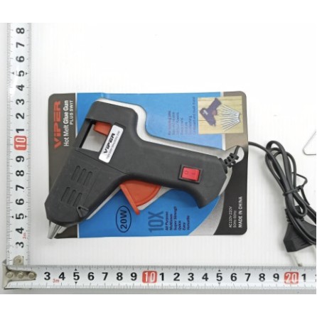 Alat GLUE GUN KECIL 20 Watt / Pistol Tembak Hot Melt Glue Gun PLUS ON OFF SWITCH