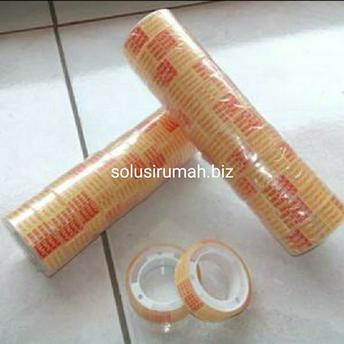 isolasi kecil 1/2 atk 1bj mini selotip lakban kecil kado transparant