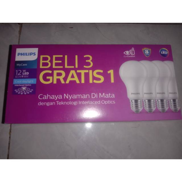 Lampu led Philips paket 12watt