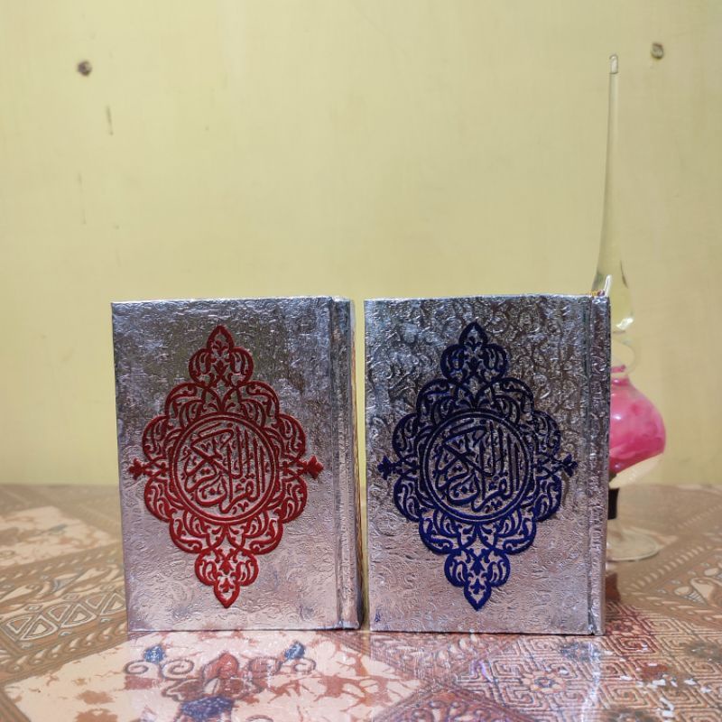 Al Quran Saku & A6 Cover Perak Hardcover 18 Baris