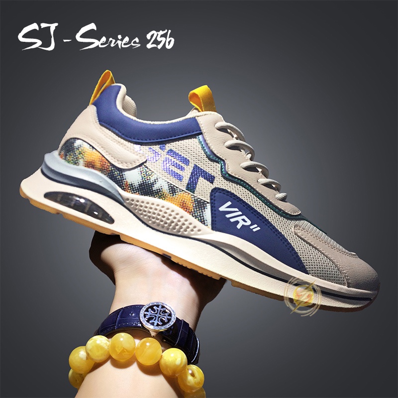 [JWALK] Sepatu Sneakers Pria Trendy Casual Uptodate Style Hangout Casual Kuliah Kualitas Import Premium - 256 (FREE BOX)