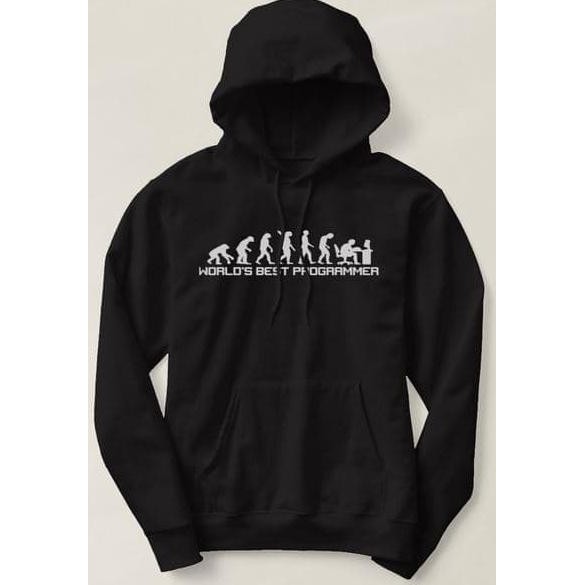 Siapkirim_Produk Jaket Hoodie Pria Distro Linux Ubuntu Python Programmer Programing H57 - Hitam