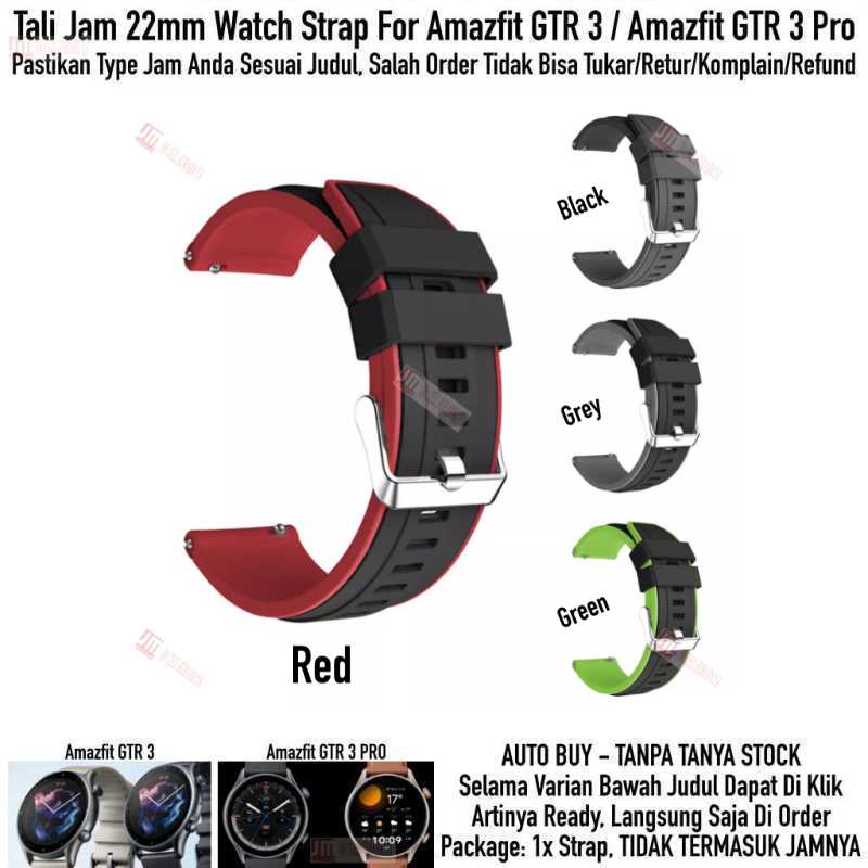 SSR Watch Strap Amazfit GTR 3 / GTR 3 Pro - Tali Jam 22mm Rubber Silikon Sporty