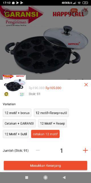 Cetakan Teplon Pembuat Kue Cubit 12 Lubang Variasi Snack Maker Teflon Motif