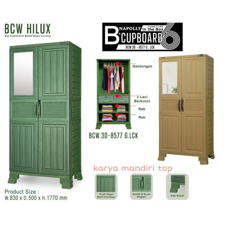 lemari baju napolly jumbo/lemari plastik napolly FREE ONGKIR KEBUMEN