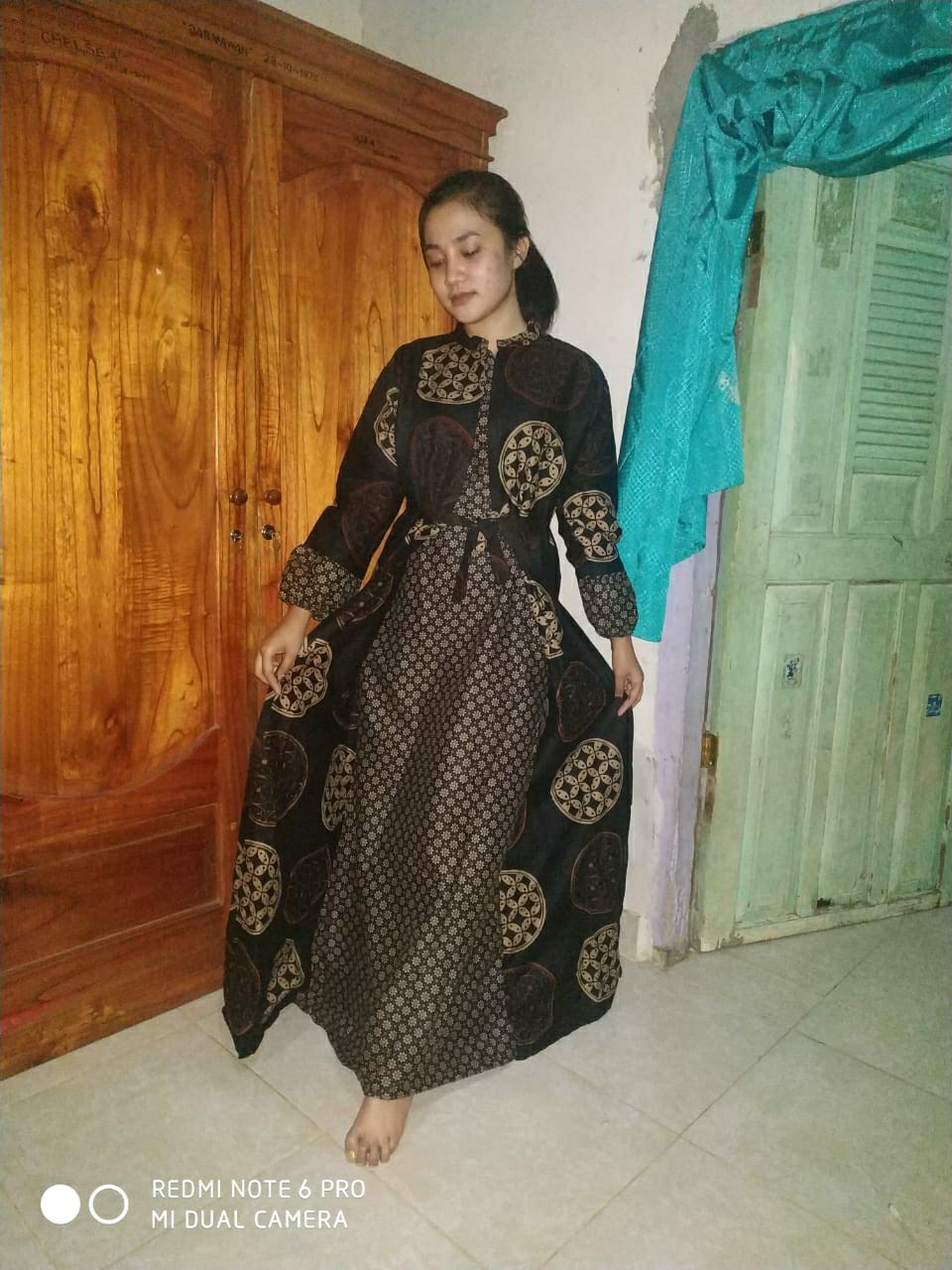 Gamis Batik Jumbo Modern Premium - Gamis Busui All Size/gamis Batik Kombinasi - Gamis Batik Terbaru