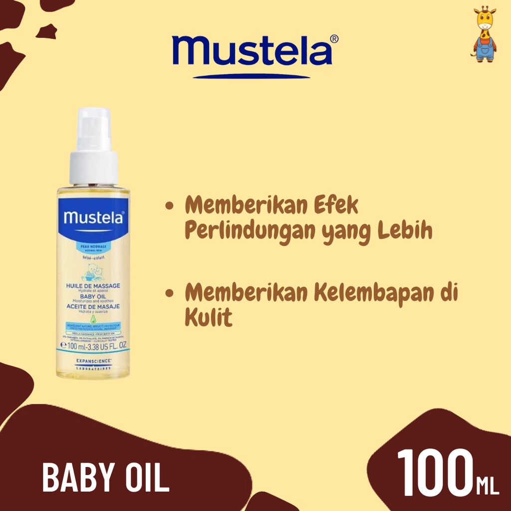 Mustela Baby Oil 100ml - Message Oil Bayi