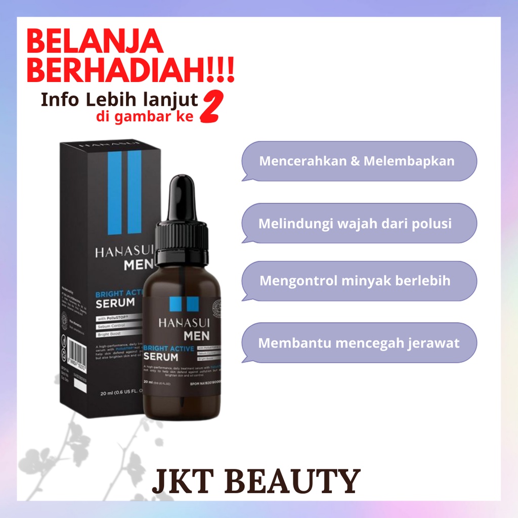 HANASUI MEN BRIGHT ACTIVE SERUM / SERUM MEN HANASUI ORIGINAL dan BPOM
