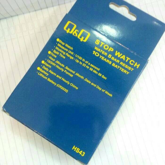 STOPWATCH Pengukur Waktu Original Q&amp;Q QnQ QQ HS43 Series