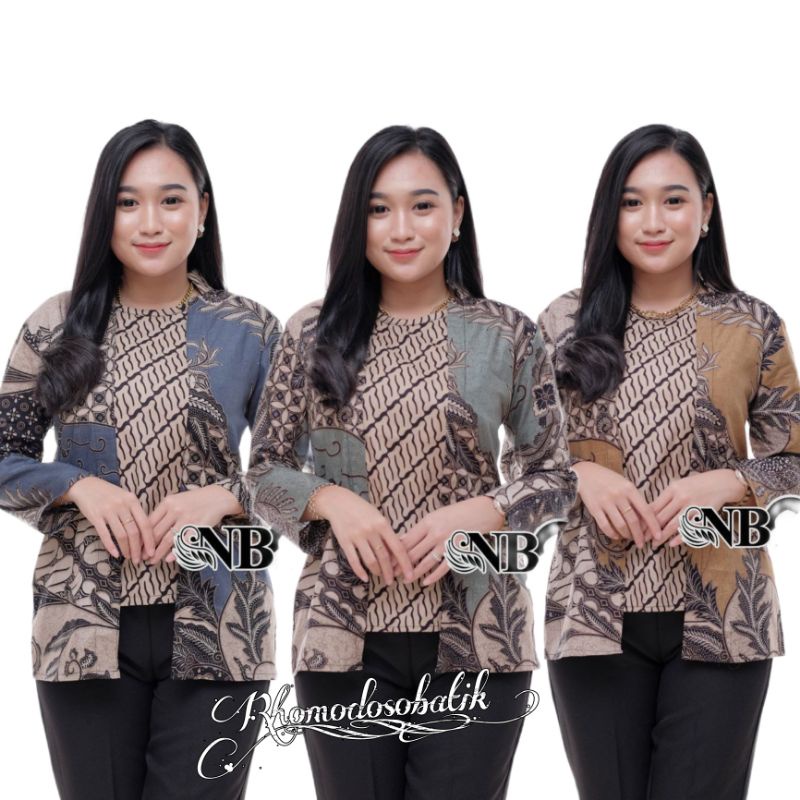 BAJU BATIK WANITA MODERN MONALISA GENES M,L,XL,XXL asli PEKALONGAN